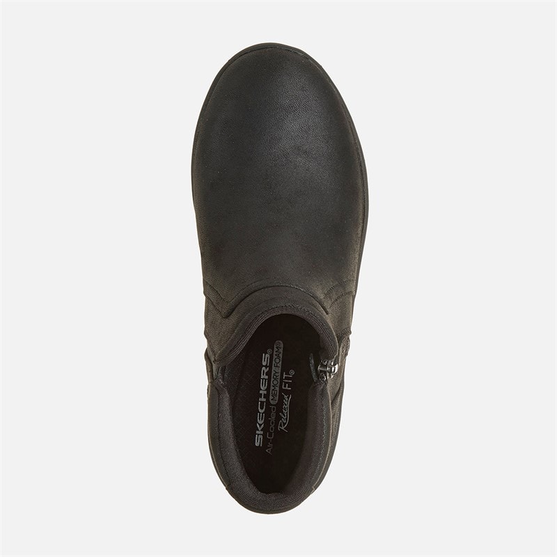 SKECHERS Womens Lovely Vibe Boots Black - Image 4
