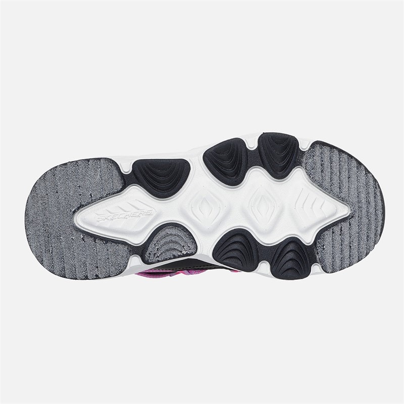 SKECHERS Girls Turbo Tread Waterproof Slip Ins Sneakers Black - Image 2