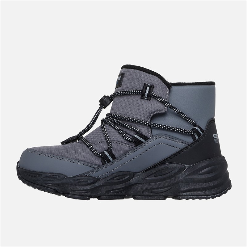 SKECHERS Boys Turbo Tread Waterproof Slip Ins Sneakers Gray - Image 5