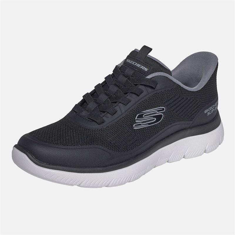 SKECHERS Mens Summits Leyter Slip Ins Sneakers Black - Image 3