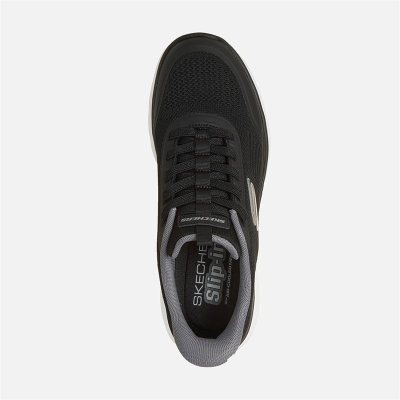 SKECHERS Mens Summits Leyter Slip Ins Sneakers Black - Image 4