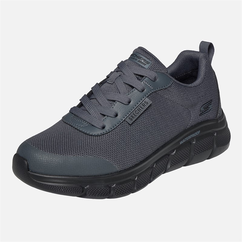 SKECHERS Mens Bobs B Flex Waterproof Sneakers Gray - Image 3