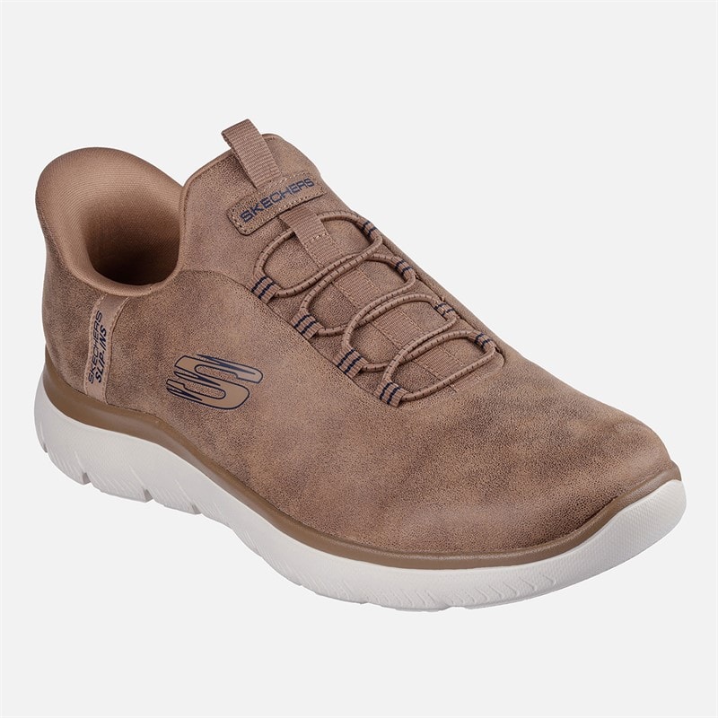 SKECHERS Mens Summits Korlo Slip Ins Sneakers Brown - Image 3