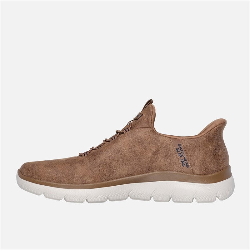 SKECHERS Mens Summits Korlo Slip Ins Sneakers Brown - Image 5