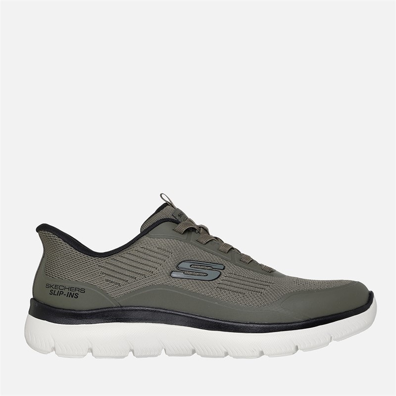 SKECHERS Mens Summits Leyter Slip Ins Sneakers Olive
