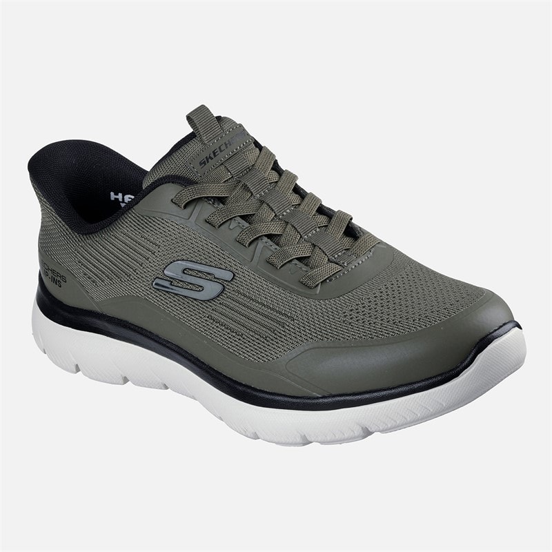 SKECHERS Mens Summits Leyter Slip Ins Sneakers Olive - Image 3