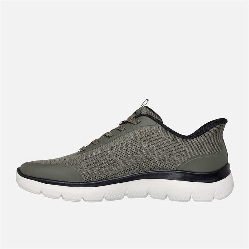 SKECHERS Mens Summits Leyter Slip Ins Sneakers Olive - Image 5
