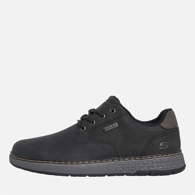 SKECHERS Mens Waterproof Relaxed Fit Garlan Pryor Shoes Black - Image 1