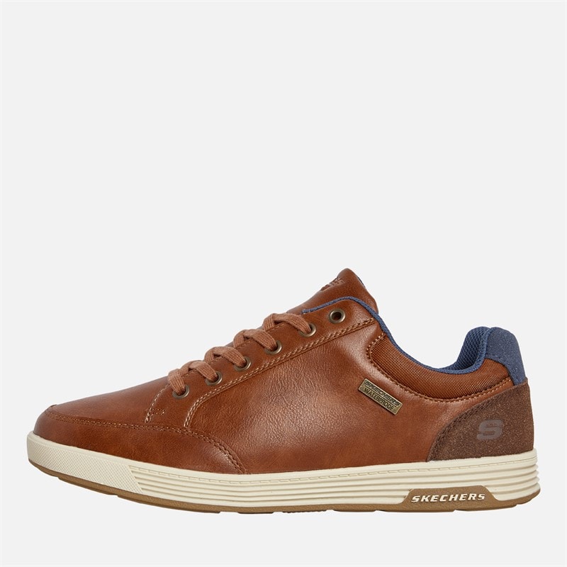 SKECHERS Mens Waterproof Cavell Sparkman Trainers Luggage Brown - Image 1