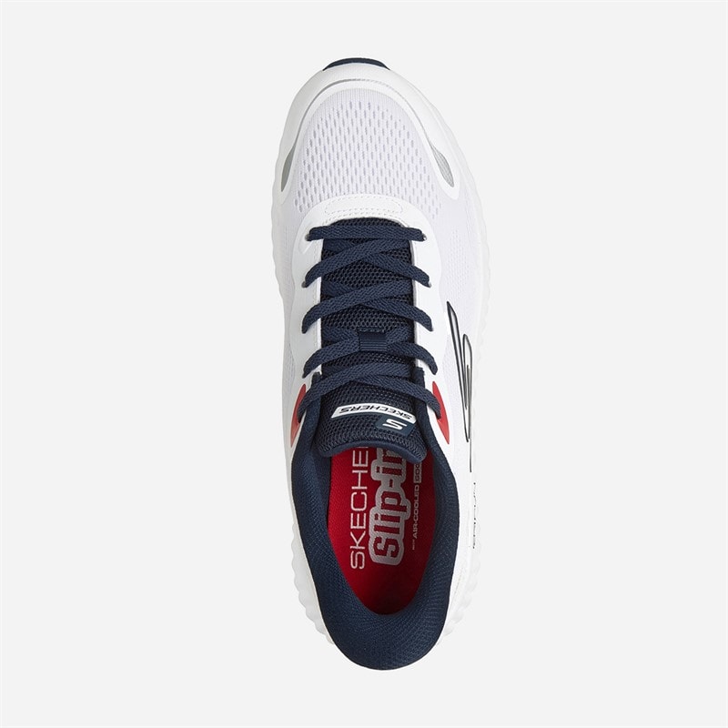 SKECHERS Mens Go Run Now Regent Slip Ins Sneakers White - Image 4
