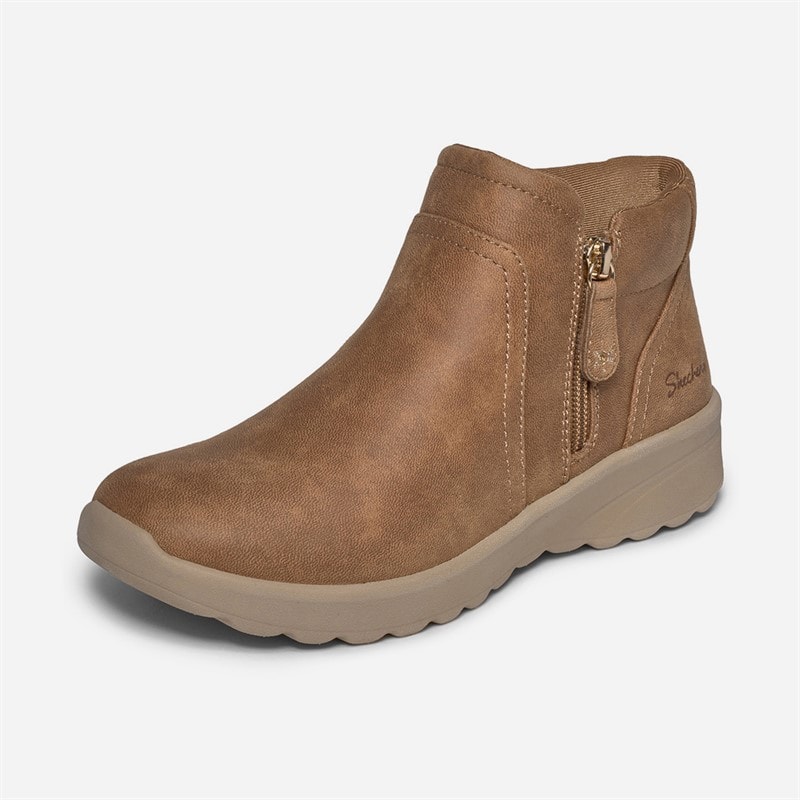 SKECHERS Womens Lovely Vibe Boots Brown - Image 3