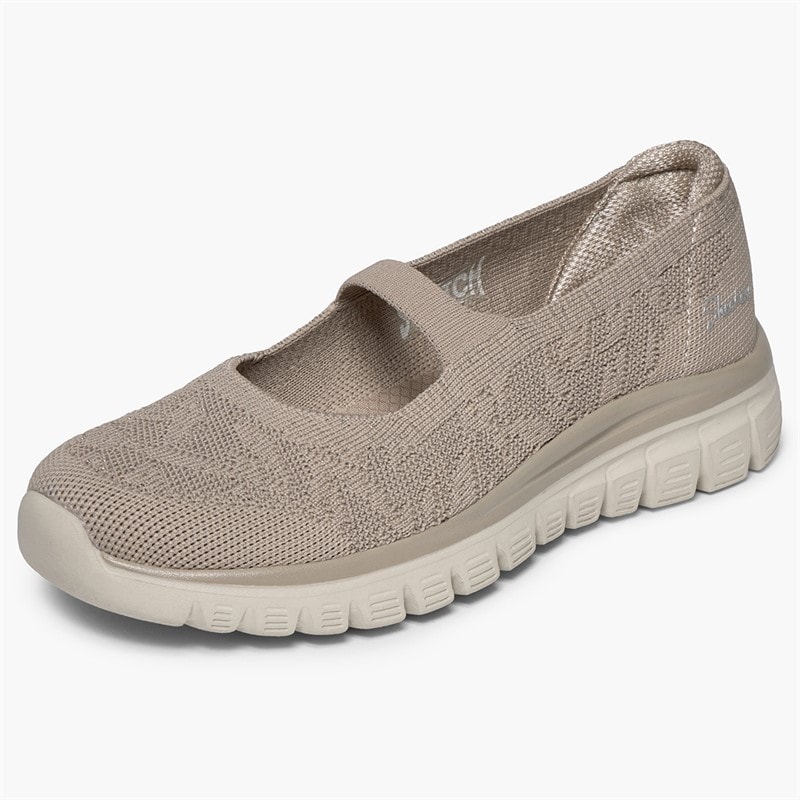 SKECHERS Womens Graceful Sneakers Natural - Image 3