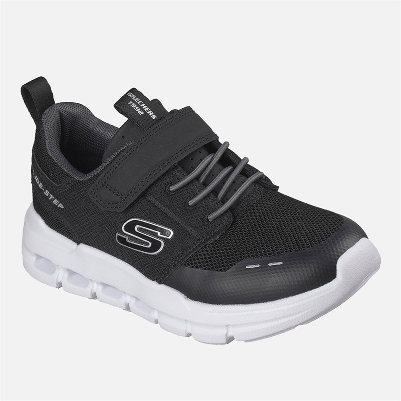 SKECHERS Boys Glide Step Flow Sneakers Black - Image 3
