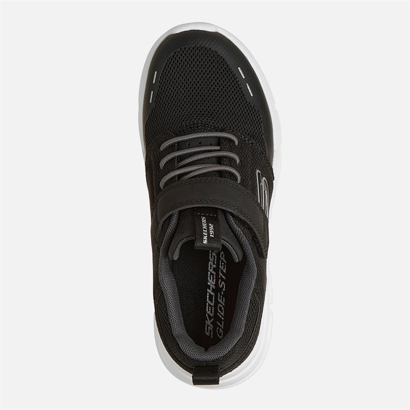 SKECHERS Boys Glide Step Flow Sneakers Black - Image 4