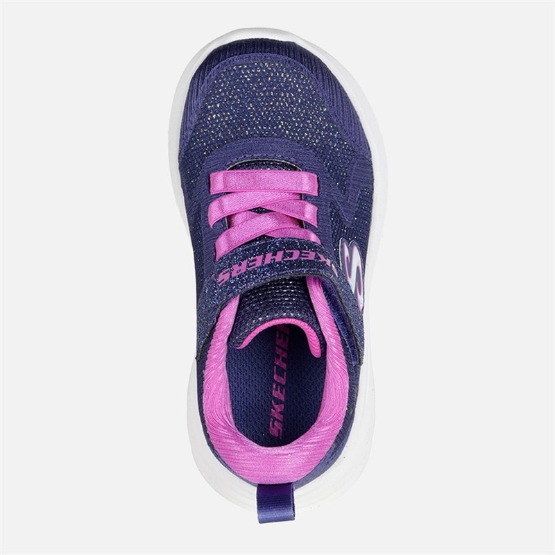 SKECHERS Infant Girls Wave 92 Sneakers Navy - Image 4