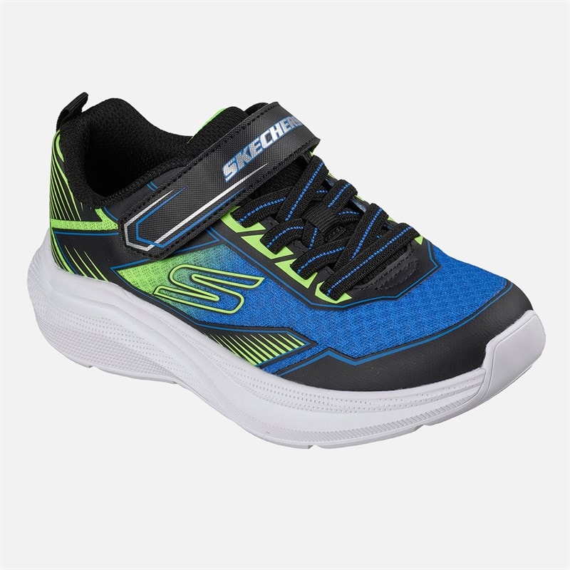 SKECHERS Boys Microspec Velocity Grid Drift Sneakers Black - Image 3