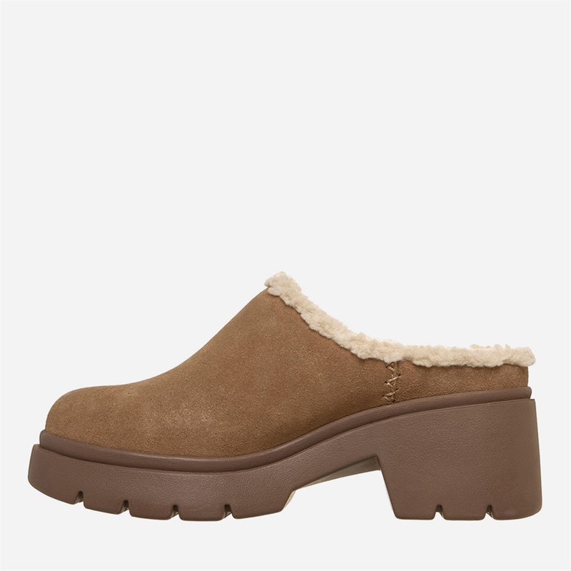 SKECHERS Womens Cozy City Open Back Slippers Chestnut - Image 5