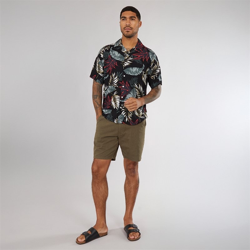 ONLY & SONS Mens Wayne Short Sleeve Viscose Shirt Black - Image 4