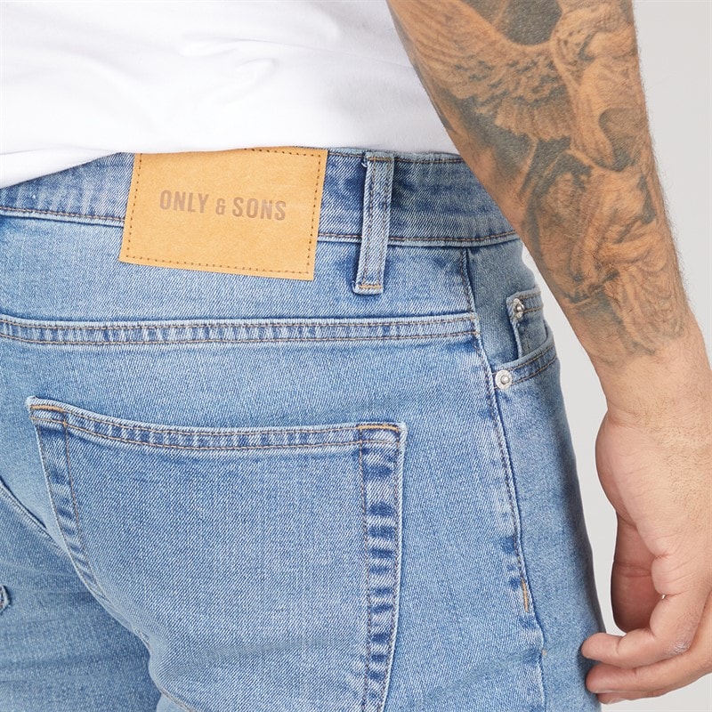 ONLY & SONS Mens Loom Slim Fit Jeans Medium Blue Denim - Image 3