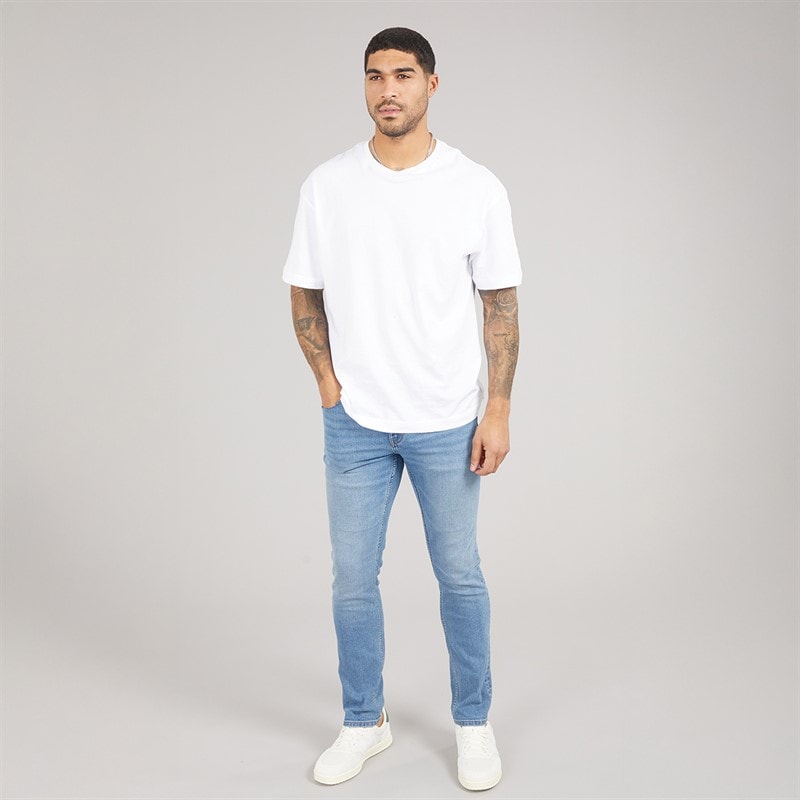 ONLY & SONS Mens Loom Slim Fit Jeans Medium Blue Denim - Image 4
