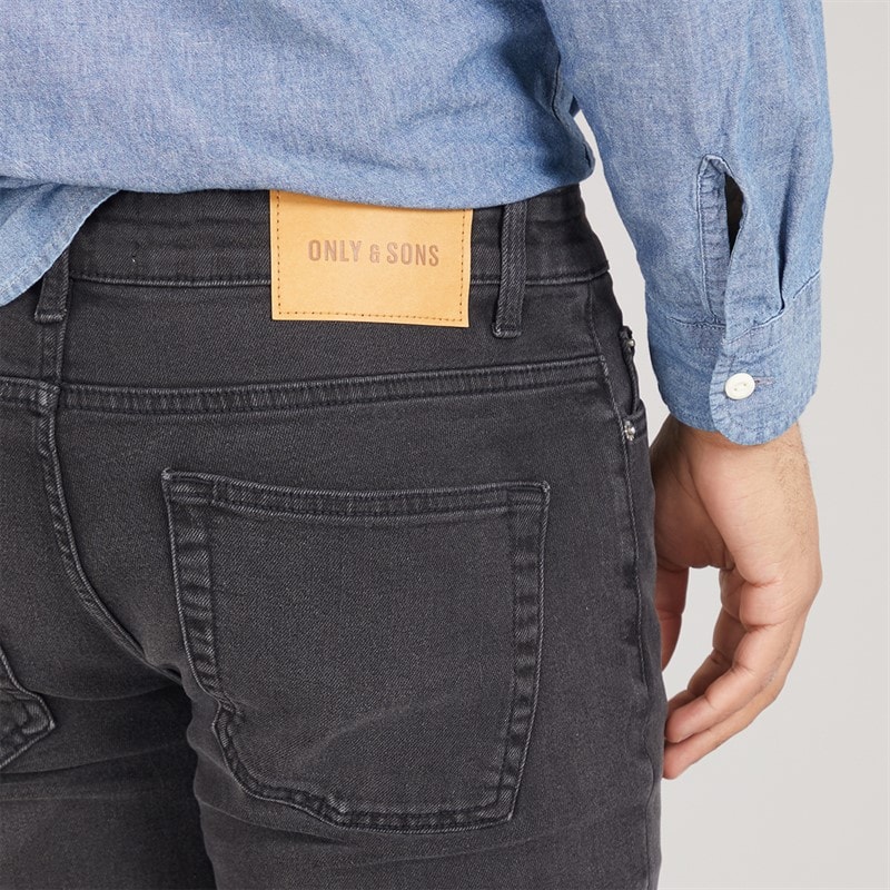 ONLY & SONS Mens Loom Slim Fit Jeans Washed Black - Image 3