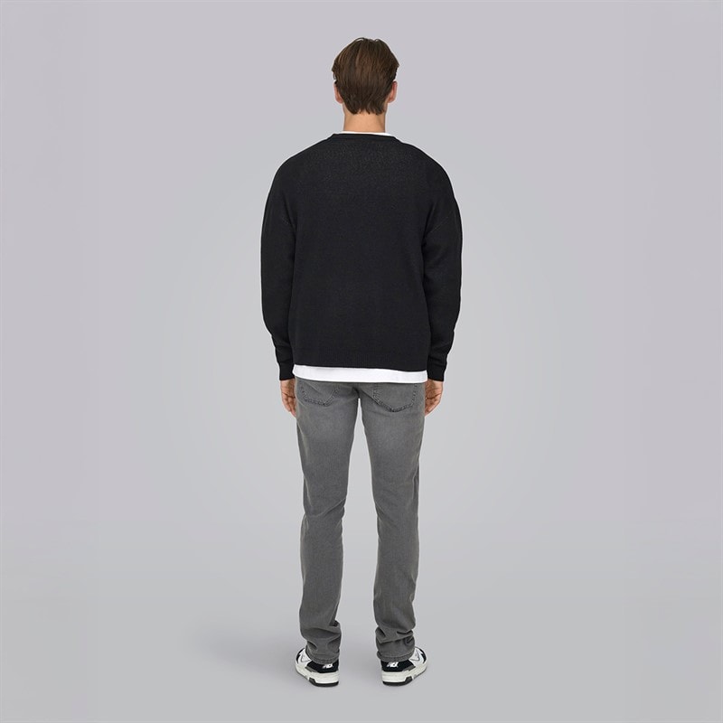 ONLY & SONS Mens Loom Box Jeans Grey Denim - Image 2
