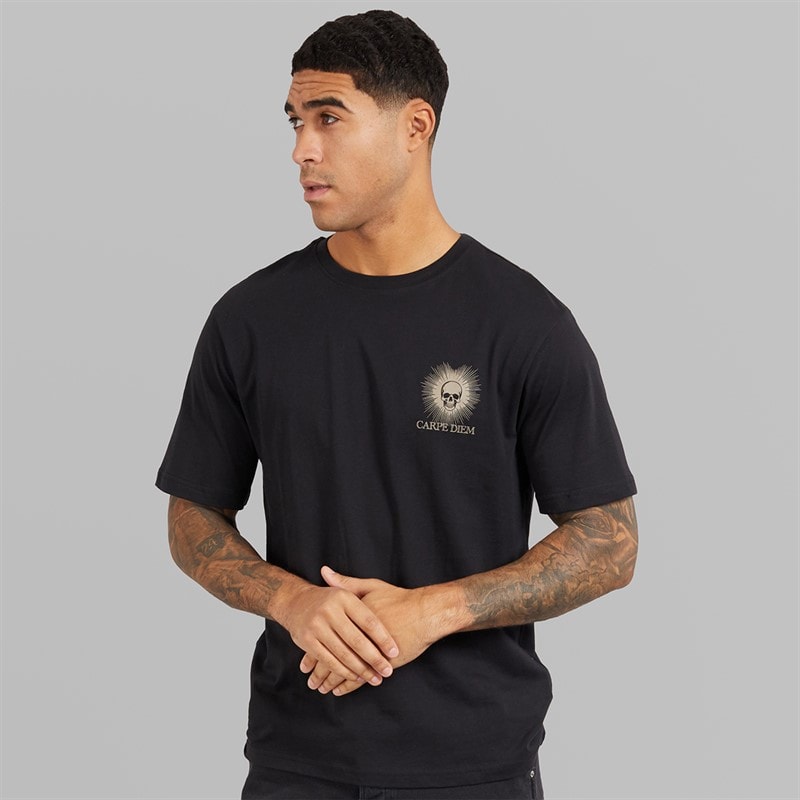 ONLY & SONS Mens Tristan Relaxed T-Shirt Black/Skull - Image 2