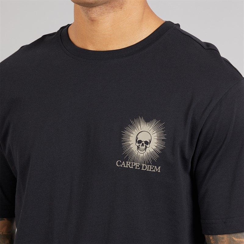 ONLY & SONS Mens Tristan Relaxed T-Shirt Black/Skull - Image 5