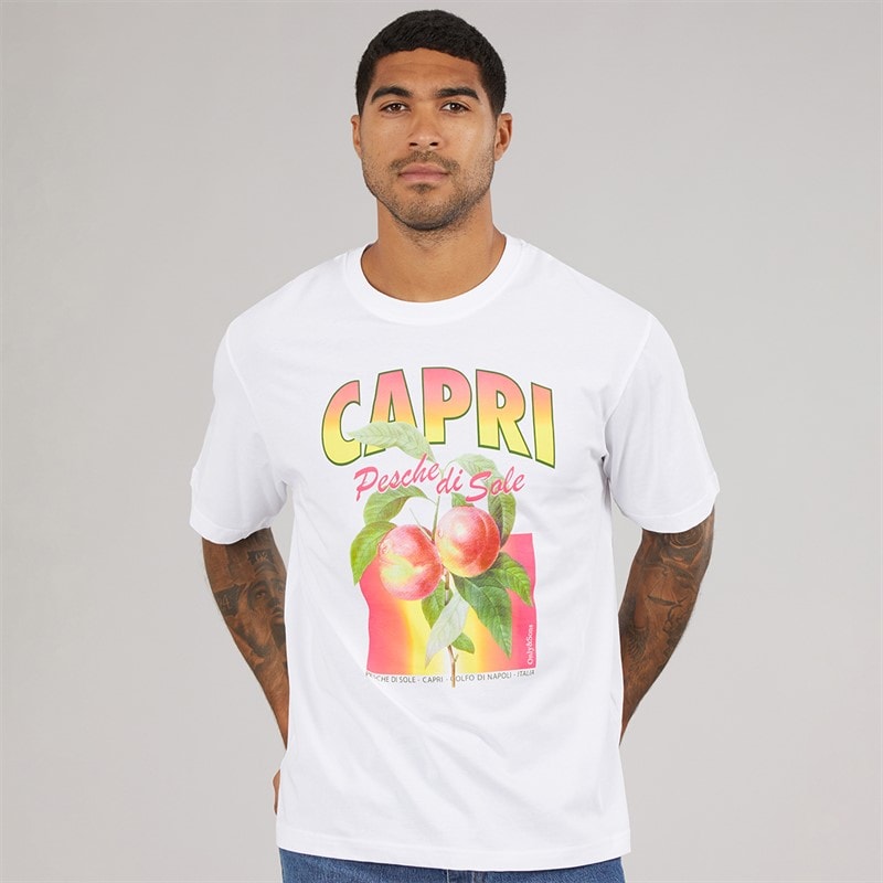 ONLY & SONS Mens Tristan Relaxed Capri T-Shirt Bright White - Image 1