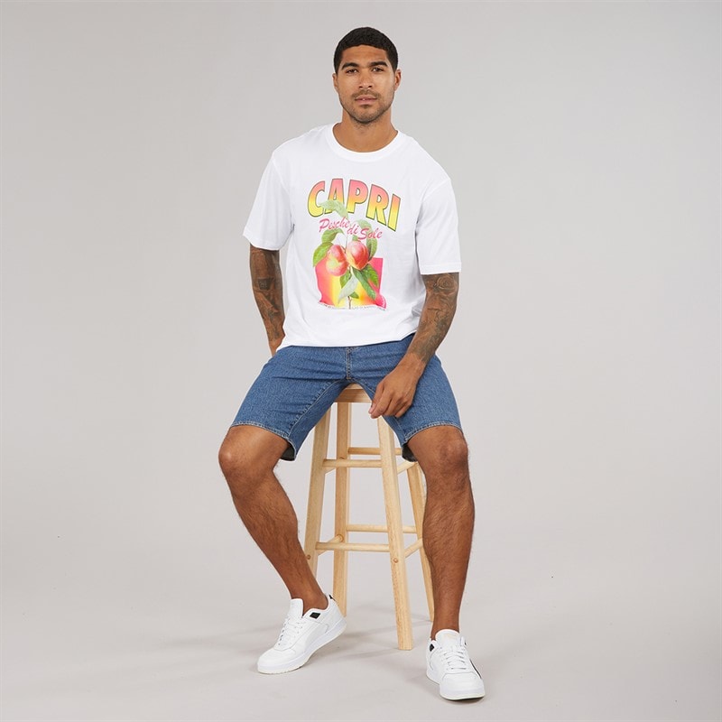 ONLY & SONS Mens Tristan Relaxed Capri T-Shirt Bright White - Image 3