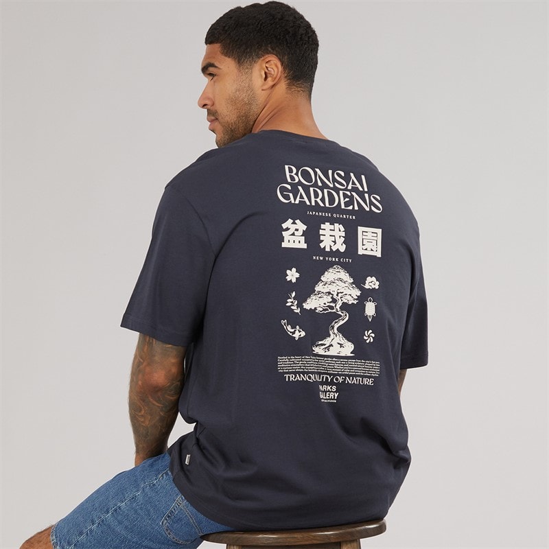 ONLY & SONS Mens Tristan Relaxed Bonsai T-Shirt Dark Navy