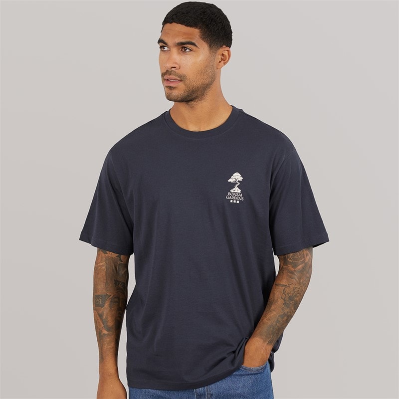 ONLY & SONS Mens Tristan Relaxed Bonsai T-Shirt Dark Navy - Image 2