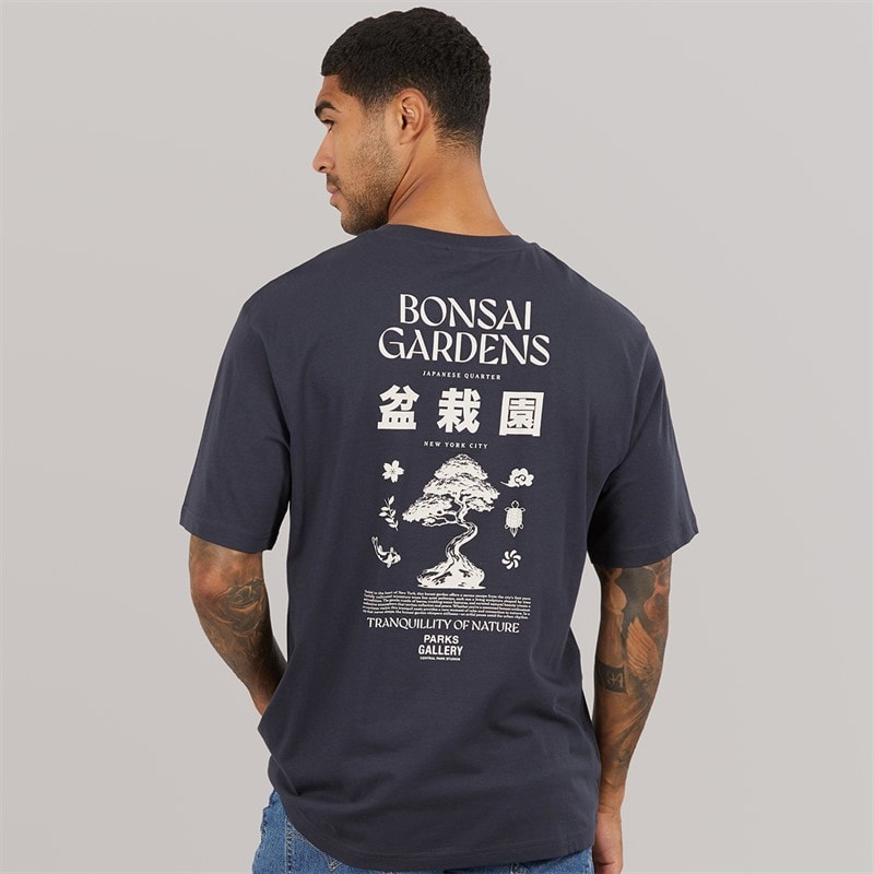 ONLY & SONS Mens Tristan Relaxed Bonsai T-Shirt Dark Navy - Image 3