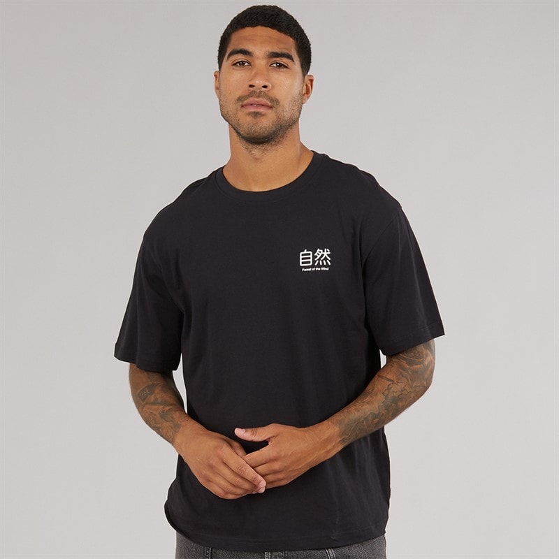 ONLY & SONS Mens Tristan Relaxed Mori T-Shirt Black Onyx - Image 2