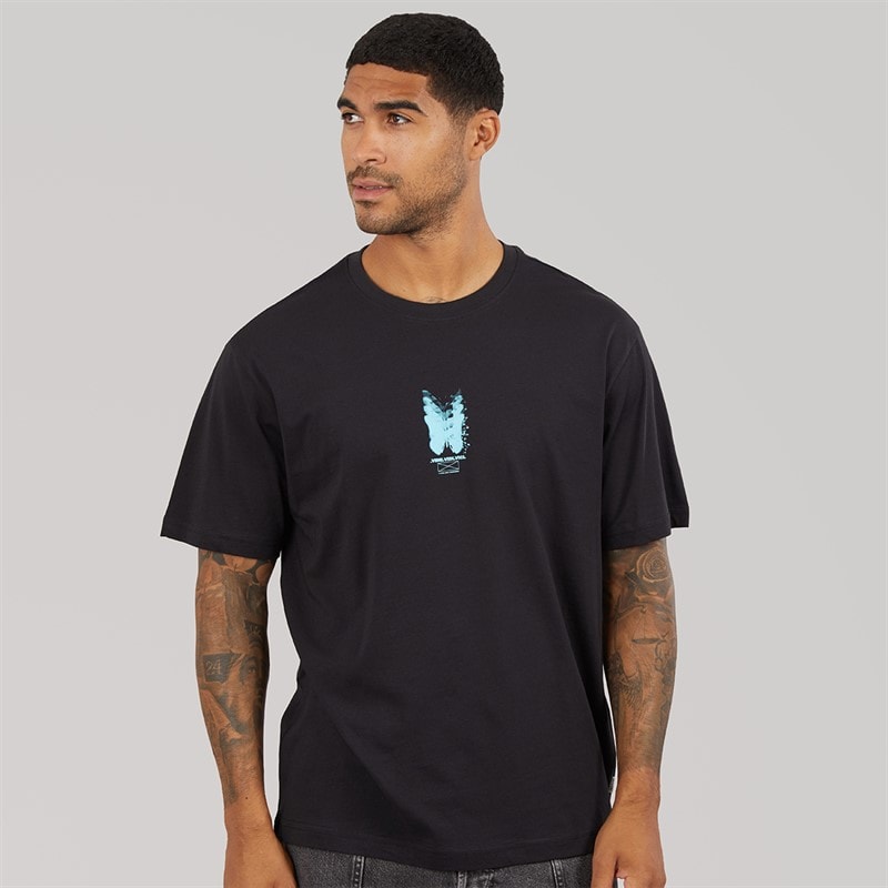 ONLY & SONS Mens Tristan Relaxed T-Shirt Black/Veni - Image 2