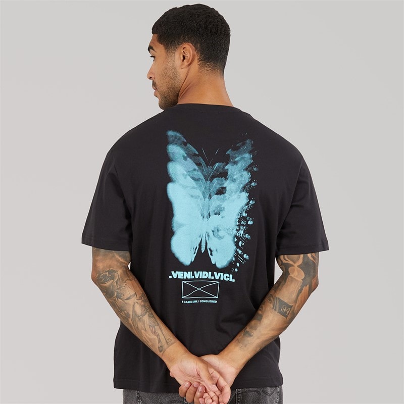 ONLY & SONS Mens Tristan Relaxed T-Shirt Black/Veni - Image 3