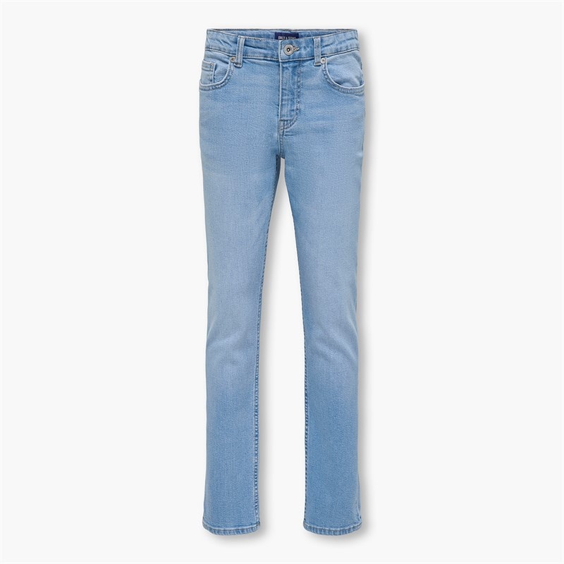 ONLY & SONS Boys Weft Regular Fit Jeans Light Blue Denim - Image 1