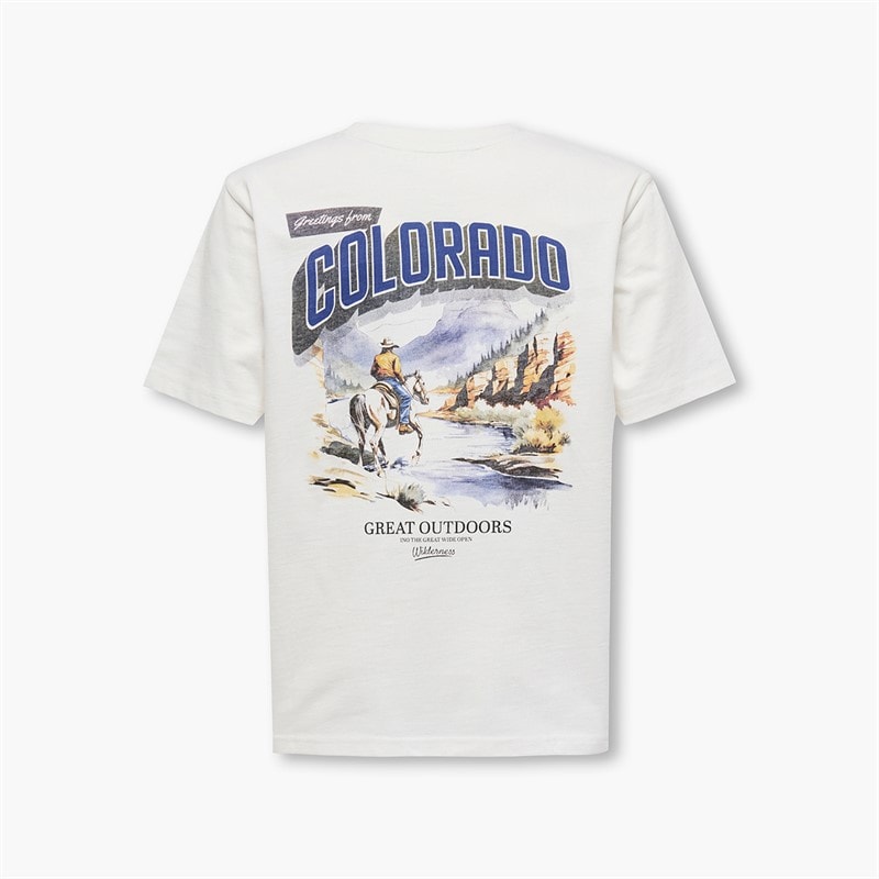 ONLY & SONS Boys Fred States T-Shirt Cloud Dancer - Image 2