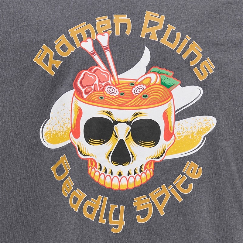 ONLY & SONS Boys Fred Tonkotsu T-Shirt Blackened Pearl - Image 3
