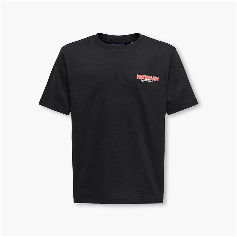 ONLY & SONS Boys Fred States T-Shirt Black - Image 1