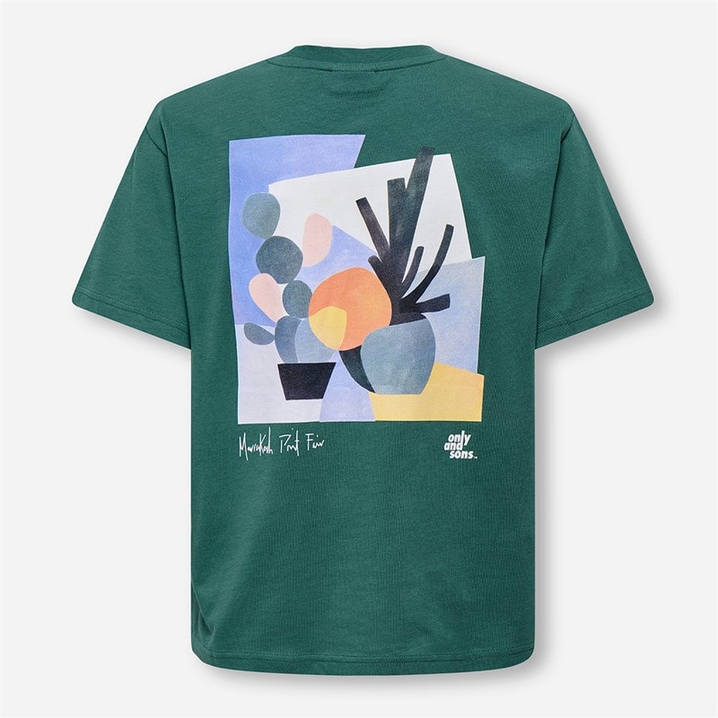 ONLY & SONS Boys Fred Beaufort T-Shirt Mallard Green - Image 1