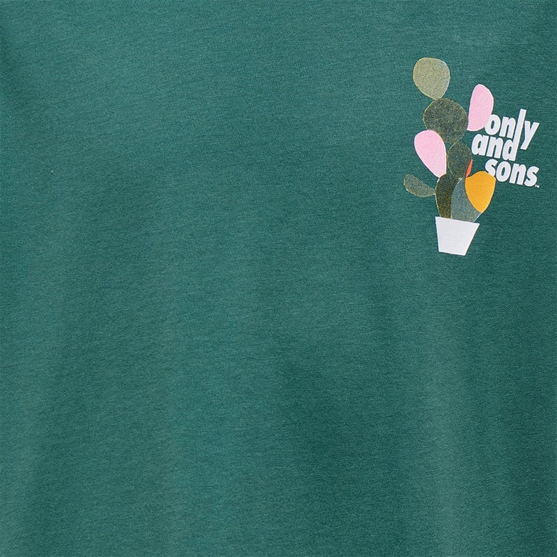 ONLY & SONS Boys Fred Beaufort T-Shirt Mallard Green - Image 3