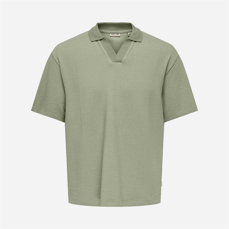 ONLY & SONS Boys Kian Polo Shirt Seagrass - Image 1