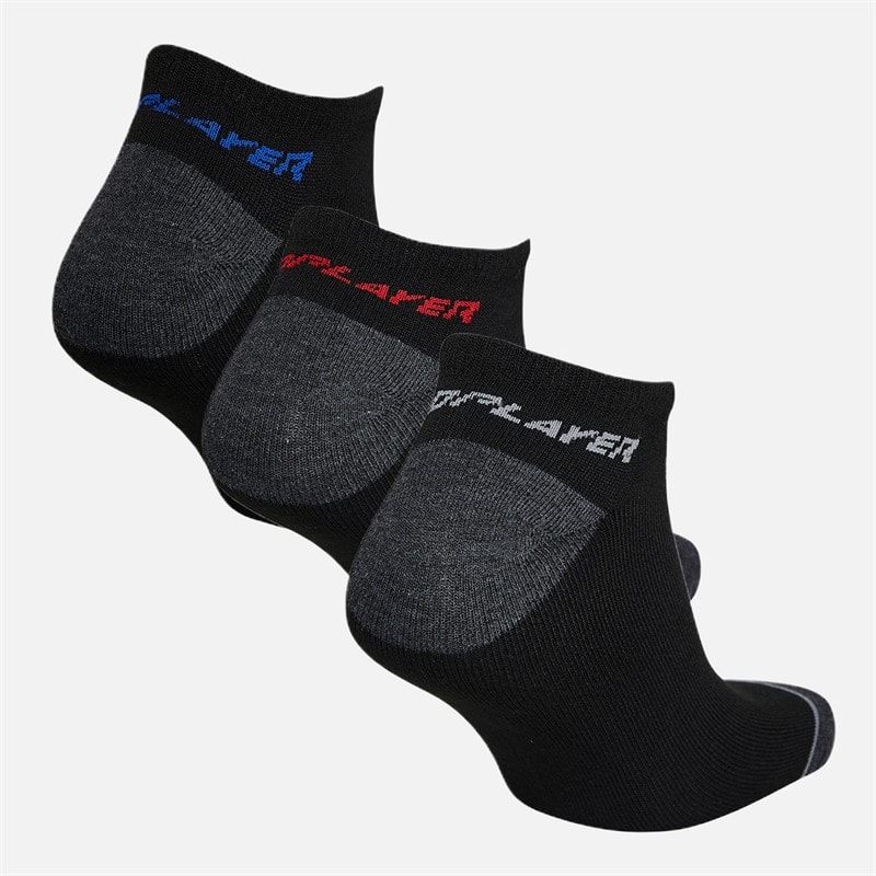 Pro Player Mens Twelve Pack No Show Socks Black/Red - Image 3