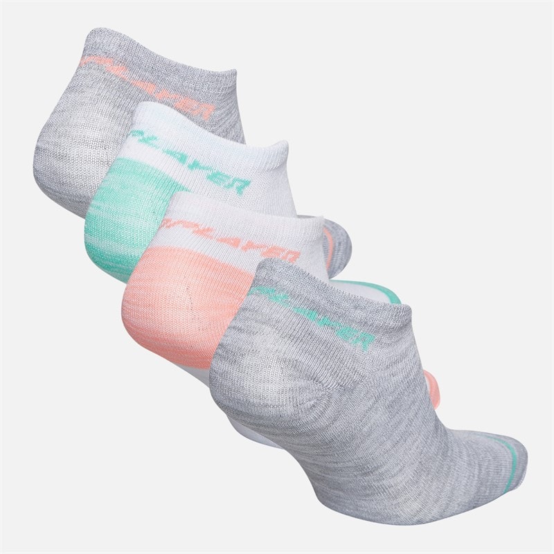 Pro Player Womens Twelve Pack No Show Socks White/Multi - Image 3