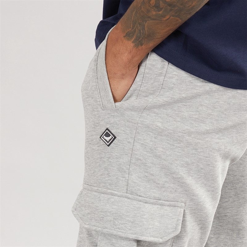 THREADBARE Mens Stefan Joggers Grey Marl - Image 3