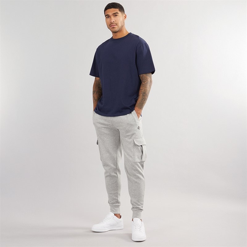 THREADBARE Mens Stefan Joggers Grey Marl - Image 4