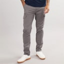 THREADBARE Mens Battle Drill Cargo Trousers Slate