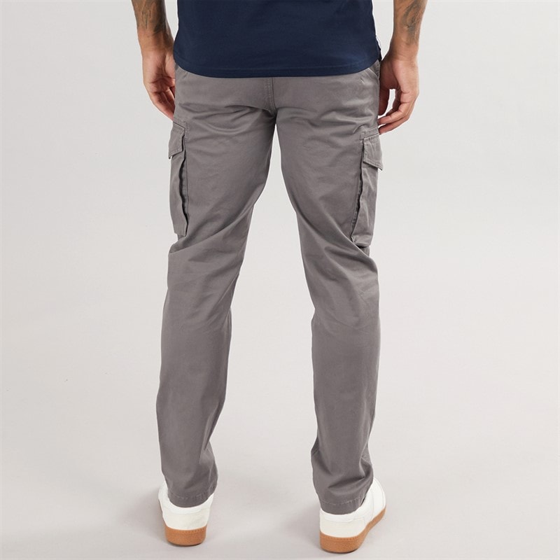 THREADBARE Mens Battle Drill Cargo Trousers Slate - Image 2