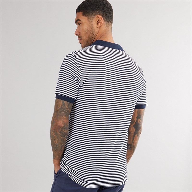 THREADBARE Mens Domino Polo Navy - Image 2